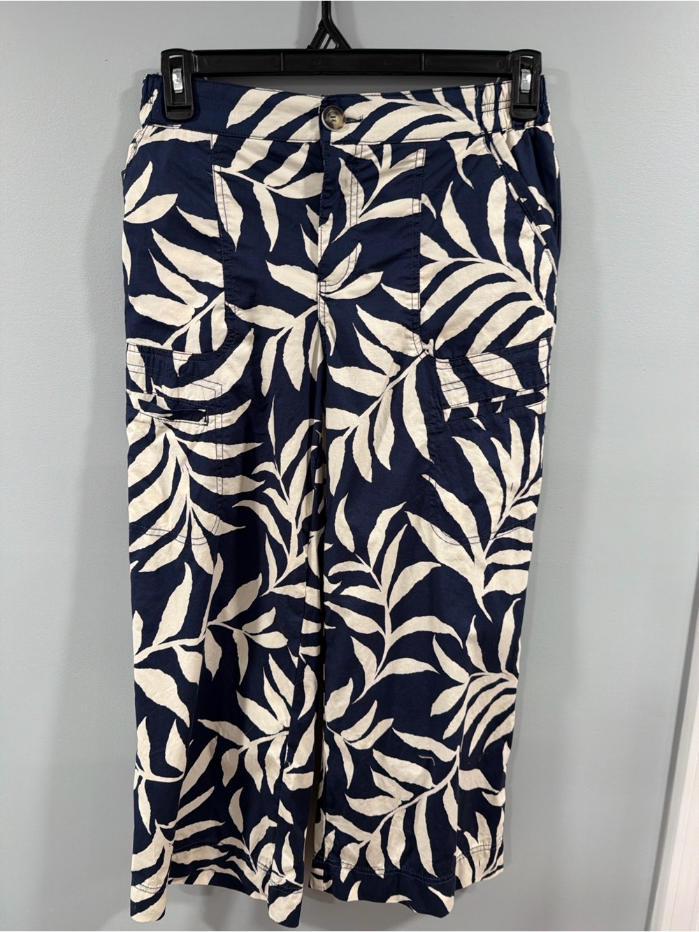 Democracy Navy and White Printed Flat Front Men’s Shorts